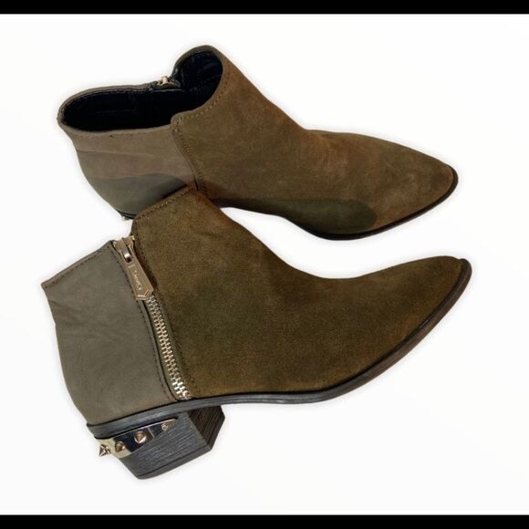 Circus Sam Edelman Holt Ankle Bootie Green Suede - Picture 1 of 6